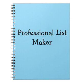 Caderno Espiral Criador de Listas Profissionais