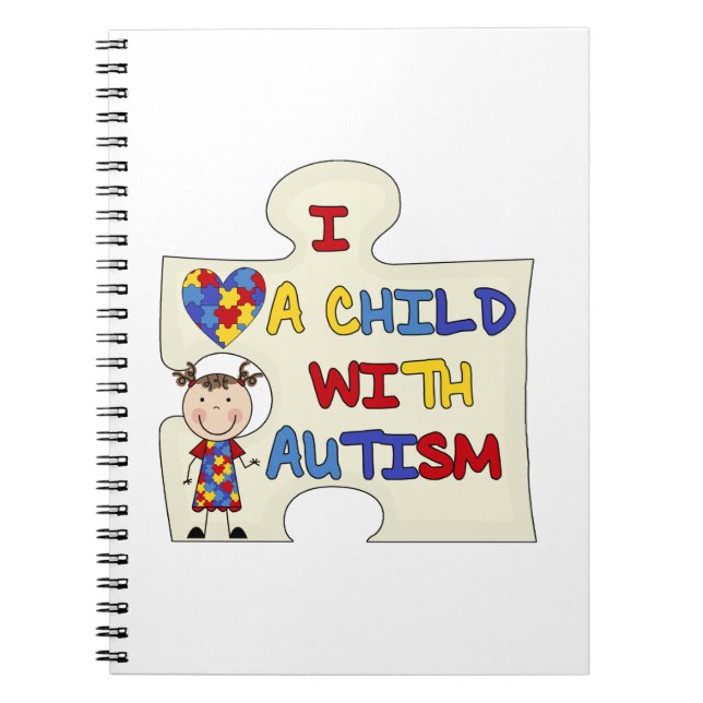 Caderno Espiral Criança com a menina triguenha 2 do autismo (Frente)