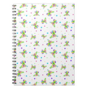 Caderno Espiral crianças arco-íris cachorro cachorrinho bolinha co