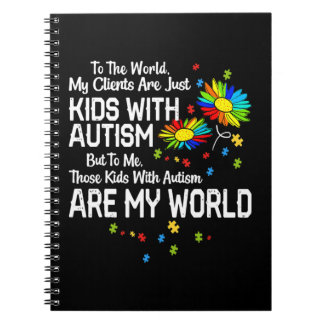Caderno Espiral Crianças com Autismo são a minha terapia BCBA RBT