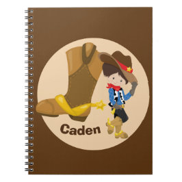 Caderno Espiral Crianças de vaqueiro personalizadas e bonitas