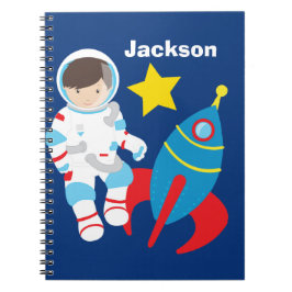Caderno Espiral Crianças do Espaço Exterior do Astronauta Personal