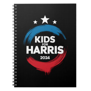 Caderno Espiral Crianças Para Harris Presidente Crianças Amam Kama