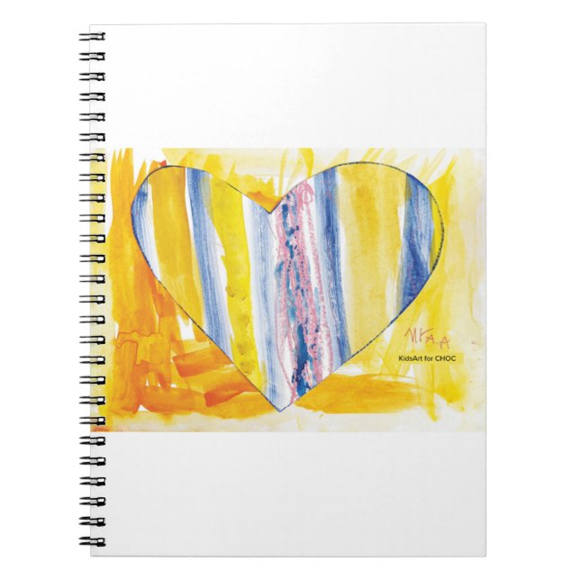 Caderno Espiral CriançasArt para COC - Grande Coração (Frente)