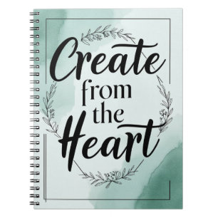 Caderno Espiral Criar a partir do coração opção 3