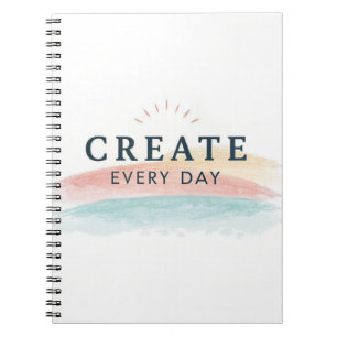 Caderno Espiral Criar todo Diário dia - Design mínimo