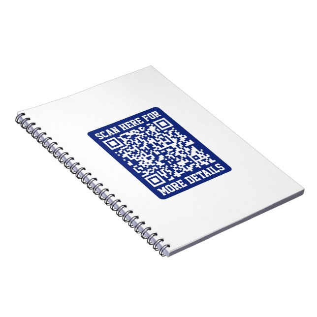 Caderno Espiral Criar um código de QR digitalizável | Marinho Azul (Lado Direito)