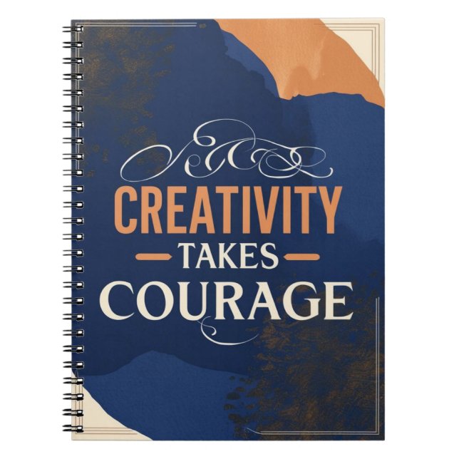 Caderno Espiral Criatividade Requer Coragem (Frente)