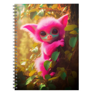 Caderno Espiral Criatura Rosa