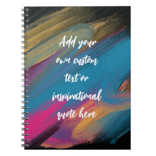 Caderno Espiral Crie a sua própria citação motivacional do Abstrat