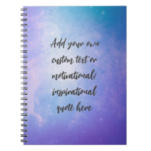 Caderno Espiral Crie a sua própria citação motivacional do Pastel