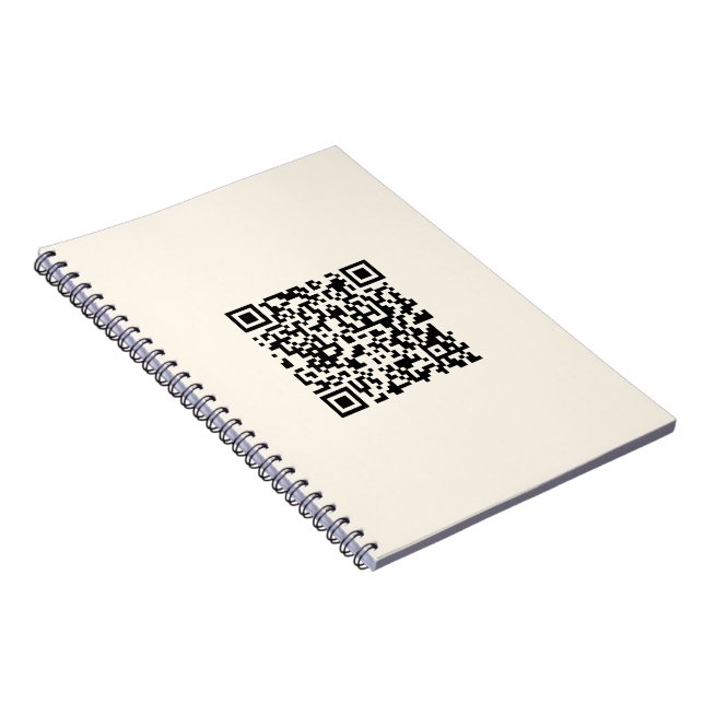 Caderno Espiral Crie Instantaneamente um Código QR | Branco Esmaec (Lado Direito)