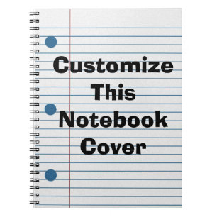Caderno Espiral Crie seu notebook de papel escolar de Cobrir