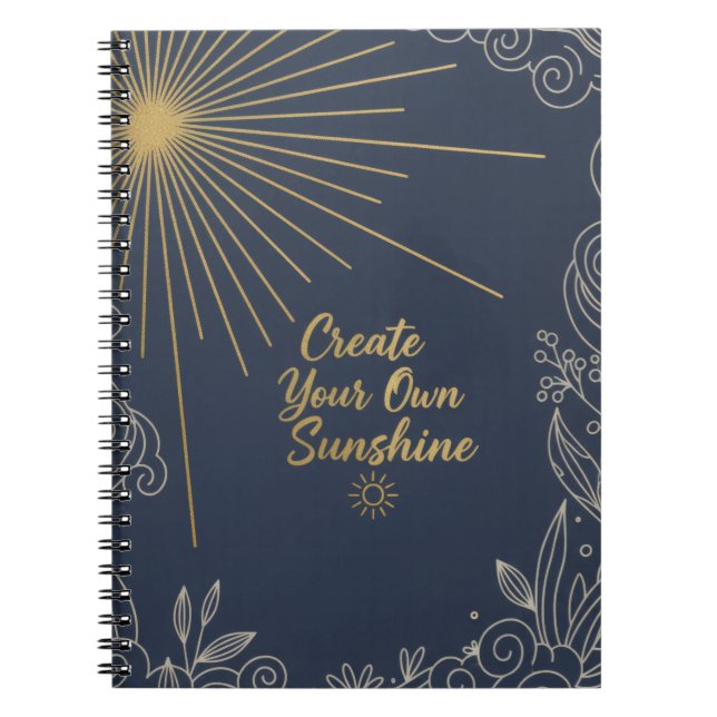 Caderno Espiral Crie Seu Próprio Diário de Sol (Frente)