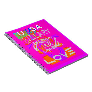 Caderno Espiral Crie seu próprio e espantoso hillary Stronger Junt
