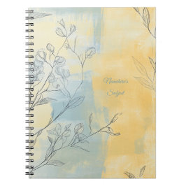 Caderno Espiral Crie seu próprio Floral Minimalista Ensolarado e N