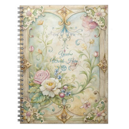 Caderno Espiral Crie Seu Próprio Jardim Romântico de Flores Vitori