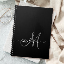 Caderno Espiral Crie Seu Próprio Monograma Personalizado E Script
