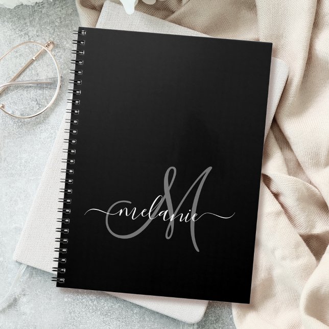 Caderno Espiral Crie Seu Próprio Monograma Personalizado E Script  (Criador carregado)