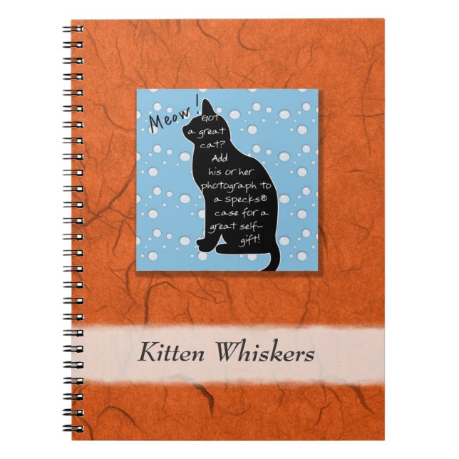 Caderno Espiral Crie seu próprio notebook de sussurros de Kitten (Frente)