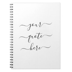 Caderno Espiral Crie seu próprio script Elegante de Cotação Person