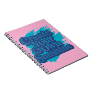 Caderno Espiral Crie Seu Próprio Sol Retro fabuloso