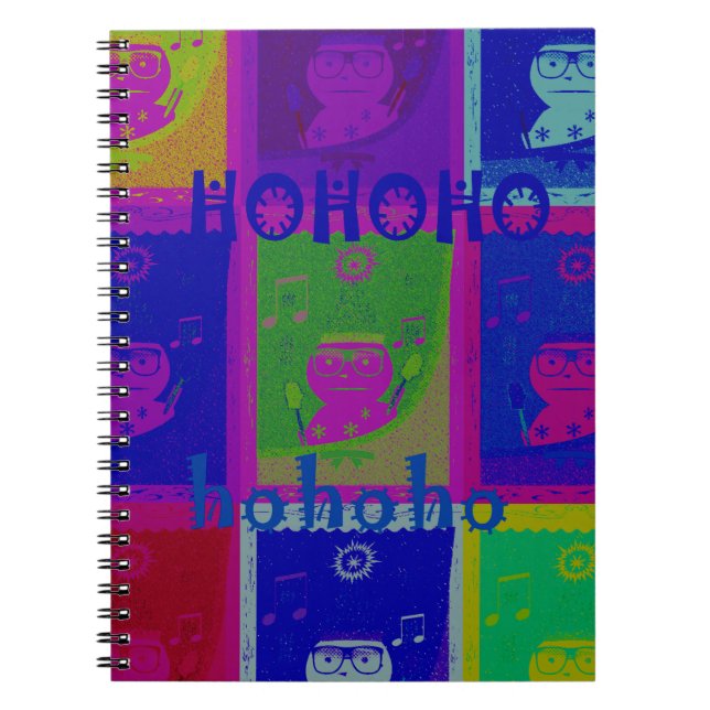 Caderno Espiral Crie seus próprios Papais noeis especiais HoHoho P (Frente)