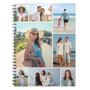 Caderno Espiral Crie Sua Própria Colagem de 8 Fotos