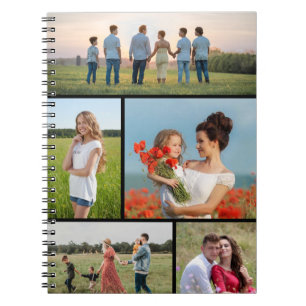 Caderno Espiral Crie sua própria colagem de fotos