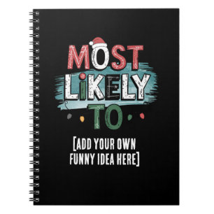 Caderno Espiral 😂Crie uma Citação de Natal Engraçada Mais Prováve