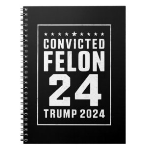 Caderno Espiral Criminoso Condenado 4 de Julho Trump 2024