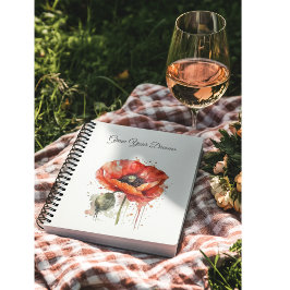 Caderno Espiral Crimson Bloom, custom