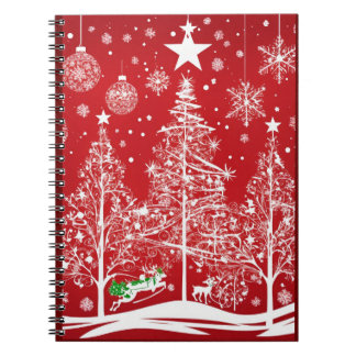 Caderno Espiral "Crimson Christmas Delight: Notebook Spiral com S