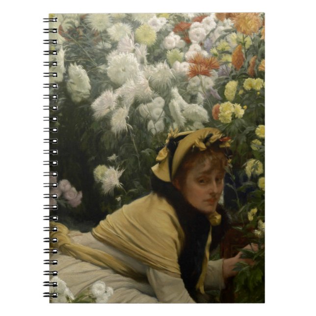 Caderno Espiral Crisantemos de James Tissot (Frente)