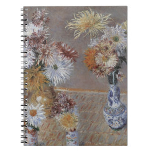 Caderno Espiral Crisântemos por Gustave Caillebotte