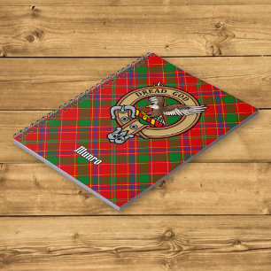 Caderno Espiral Crista do Clã Munro sobre Tartan