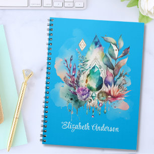 Caderno Espiral Cristais Magnéticos Dreamcatcher Aqua