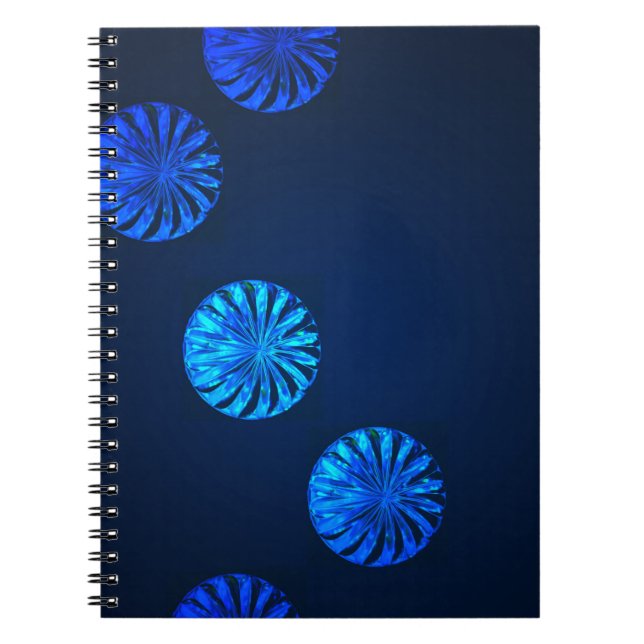 Caderno Espiral Cristal Azul Design irlandês (Frente)