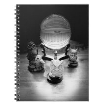 Cristal Ball e Corujas Ornamentais