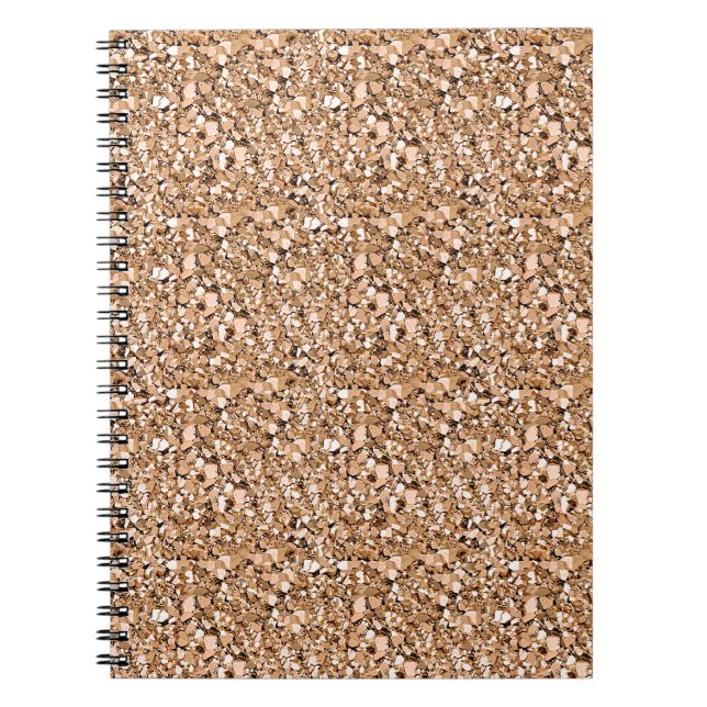 Caderno Espiral Cristal Druzy - cor rosa (Frente)