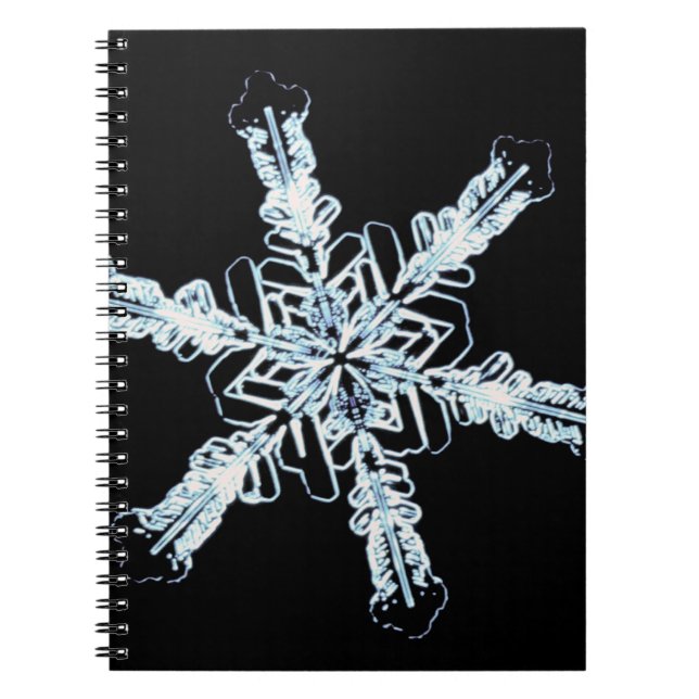 Caderno Espiral Cristal estelar da neve (Frente)