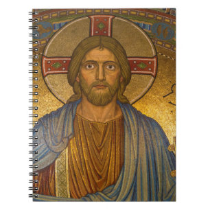 Caderno Espiral Cristo de Jesus - Belo Trabalho de arte Cristão