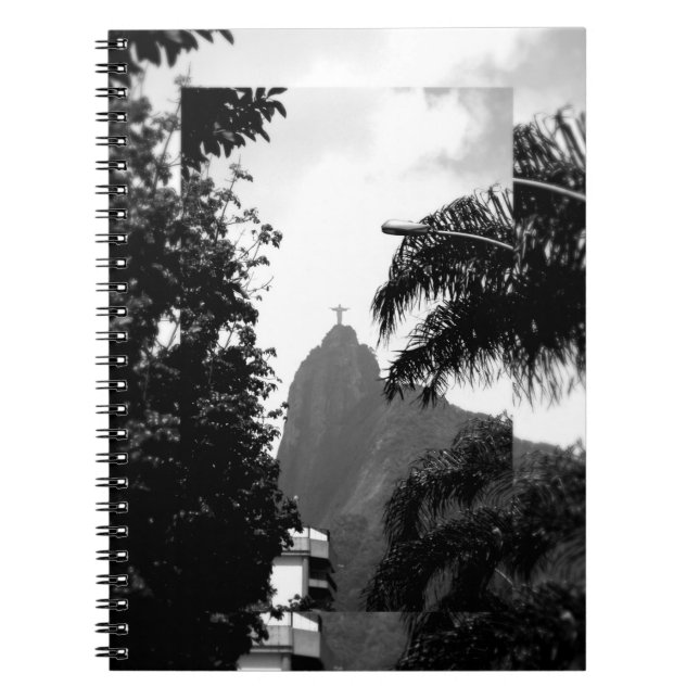 Caderno Espiral Cristo visto da rua - efeito (Frente)