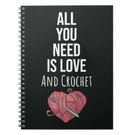 Caderno Espiral Crochet Engraçado Oferece Presentes Para Seu Hobby
