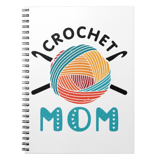 Caderno Espiral Crochet Mãe Crocheting Lover Crocheter Mulheres Cr (Frente)