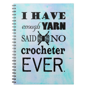 Caderno Espiral Crochet Not Enough Yarn Crafts Watercolor