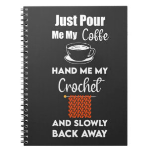 Caderno Espiral Crocheter Engraçado Oferece Fios Crocheteiros