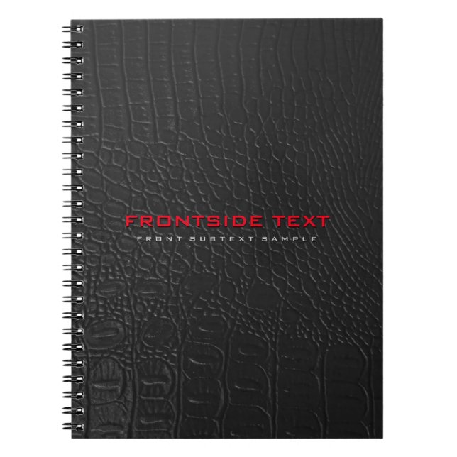 Caderno Espiral Crocodilo Leather Textura Vermelha (Frente)