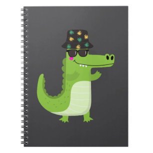 Caderno Espiral Crocodilo Legal com Óculos de Sol