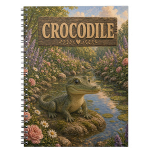 Caderno Espiral Crocodilo Livro de Histórias Bebê Fofa Animal de B